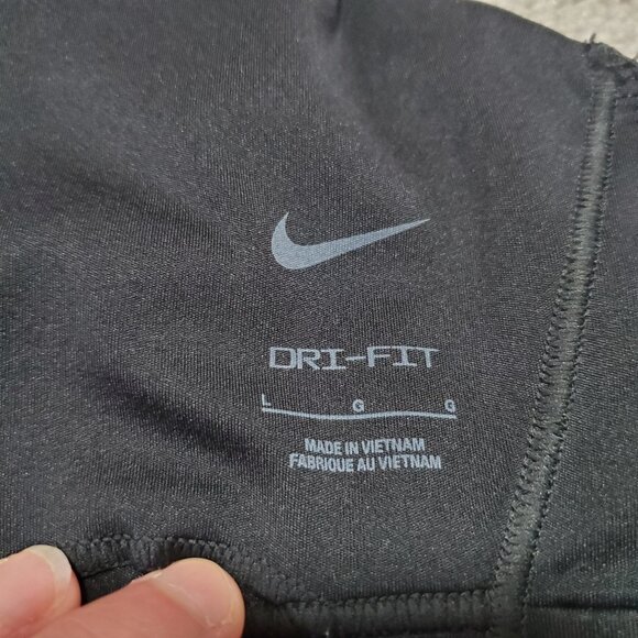 NIKE Dri-FIT Indy V-Neck Plunge Cutout Sports Bra Pullover Black Women's Large - Picture 8 of 9